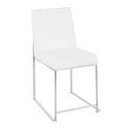 Silver Orchid Forrest High Back Stainless Steel Dining Chair (Set of 2)