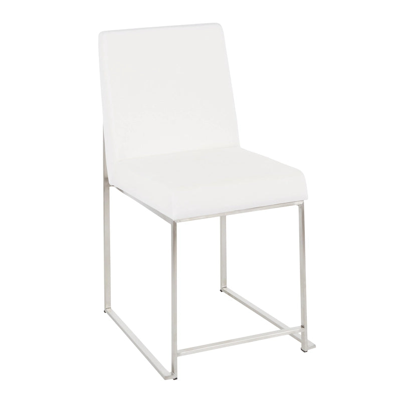 Silver Orchid Forrest High Back Stainless Steel Dining Chair (Set of 2)