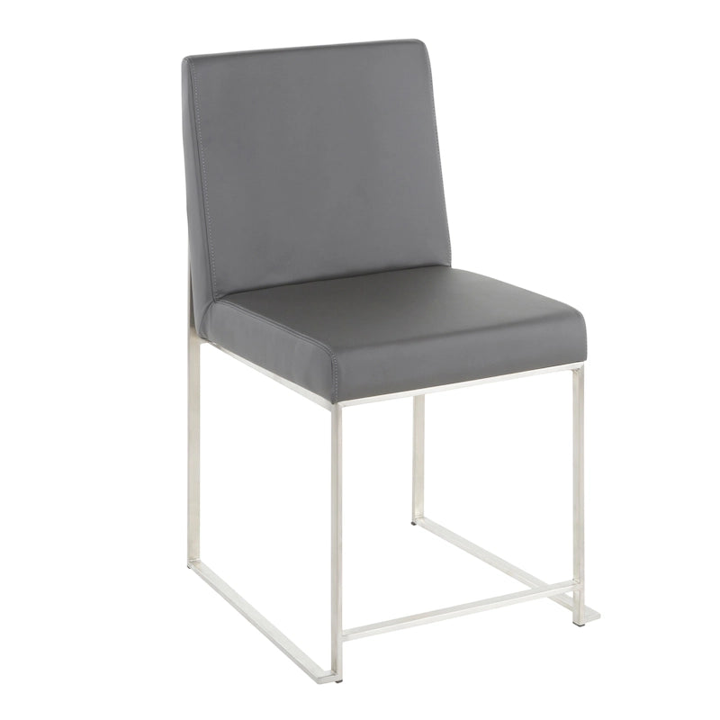 Silver Orchid Forrest High Back Stainless Steel Dining Chair (Set of 2)