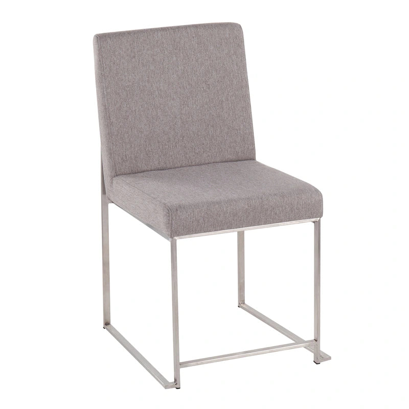 Silver Orchid Forrest High Back Stainless Steel Dining Chair (Set of 2)