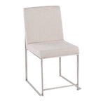 Silver Orchid Forrest High Back Stainless Steel Dining Chair (Set of 2)