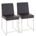 Silver Orchid Forrest High Back Stainless Steel Dining Chair (Set of 2)