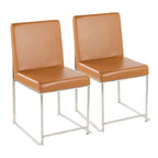 Silver Orchid Forrest High Back Stainless Steel Dining Chair (Set of 2)