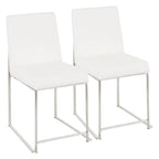 Silver Orchid Forrest High Back Stainless Steel Dining Chair (Set of 2)