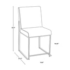 Silver Orchid Forrest High Back Stainless Steel Dining Chair (Set of 2)