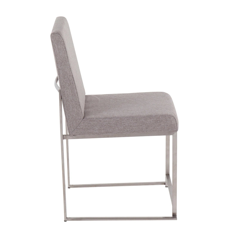 Silver Orchid Forrest High Back Stainless Steel Dining Chair (Set of 2)