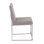 Silver Orchid Forrest High Back Stainless Steel Dining Chair (Set of 2)
