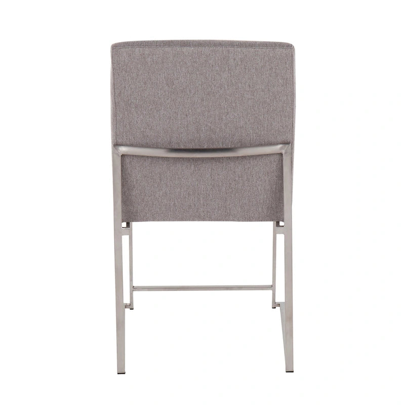 Silver Orchid Forrest High Back Stainless Steel Dining Chair (Set of 2)