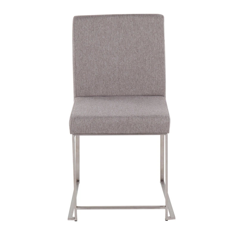 Silver Orchid Forrest High Back Stainless Steel Dining Chair (Set of 2)