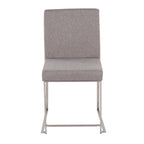 Silver Orchid Forrest High Back Stainless Steel Dining Chair (Set of 2)