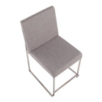 Silver Orchid Forrest High Back Stainless Steel Dining Chair (Set of 2)