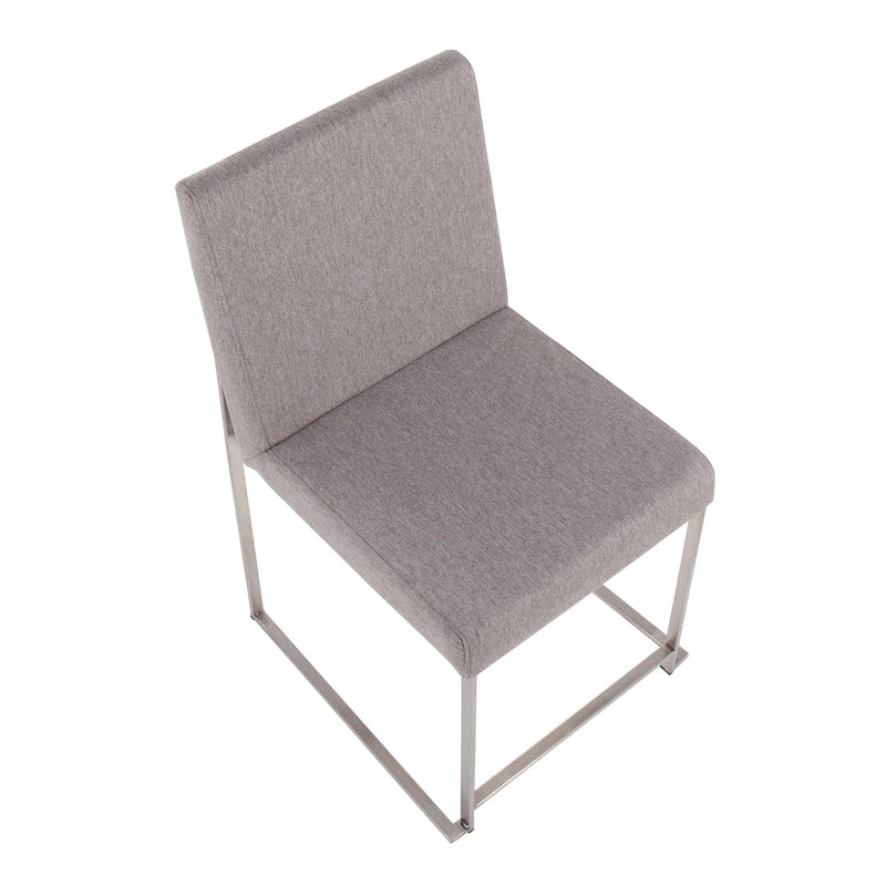 Silver Orchid Forrest High Back Stainless Steel Dining Chair (Set of 2)