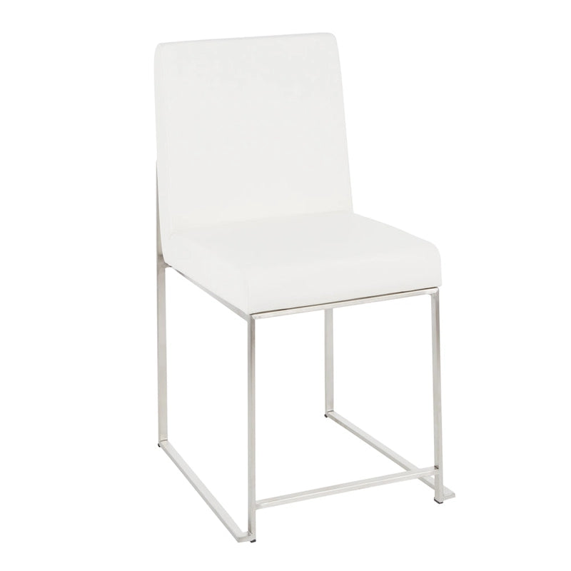 Silver Orchid Forrest High Back Stainless Steel Dining Chair (Set of 2)
