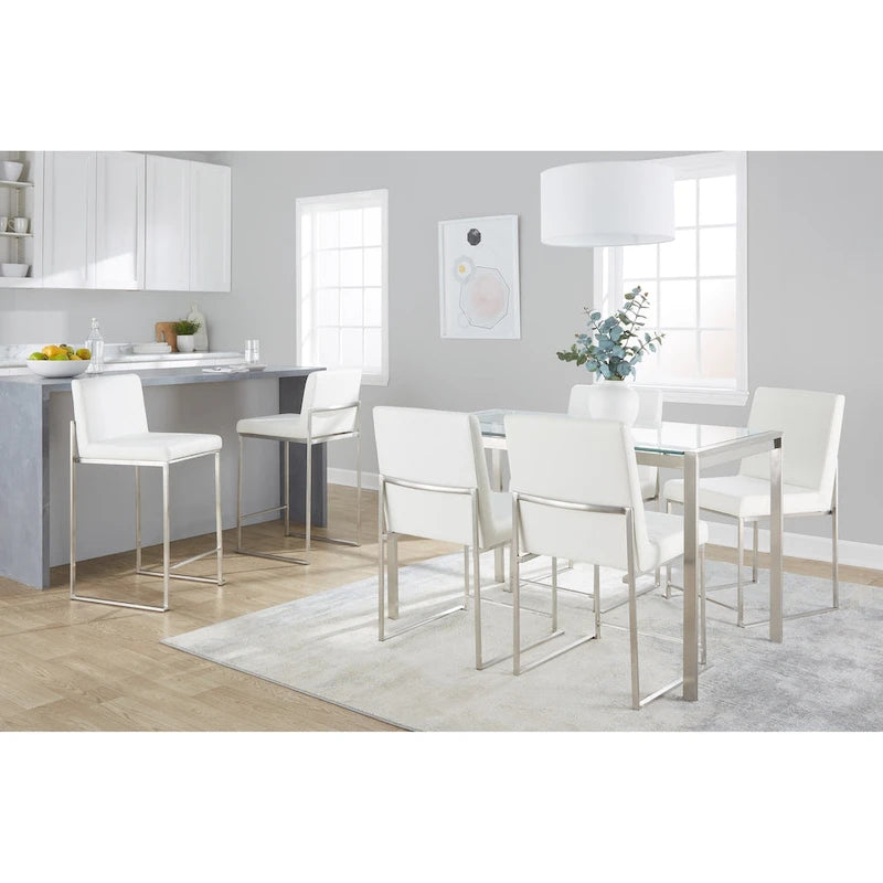 Silver Orchid Forrest High Back Stainless Steel Dining Chair (Set of 2)