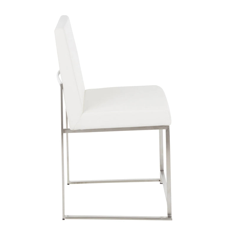 Silver Orchid Forrest High Back Stainless Steel Dining Chair (Set of 2)