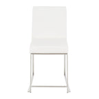 Silver Orchid Forrest High Back Stainless Steel Dining Chair (Set of 2)