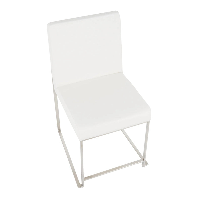 Silver Orchid Forrest High Back Stainless Steel Dining Chair (Set of 2)