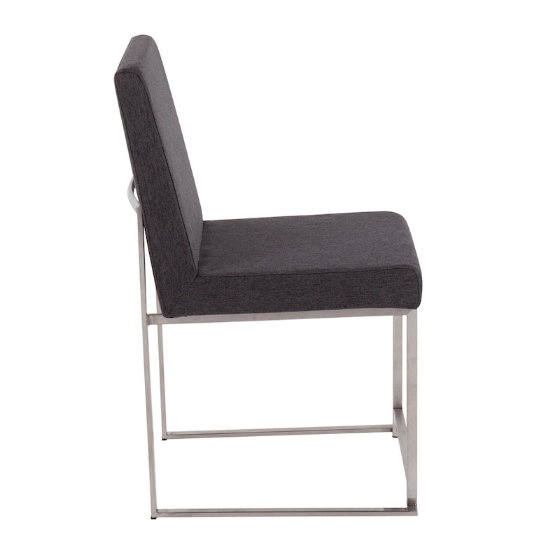 Silver Orchid Forrest High Back Stainless Steel Dining Chair (Set of 2)