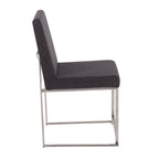 Silver Orchid Forrest High Back Stainless Steel Dining Chair (Set of 2)