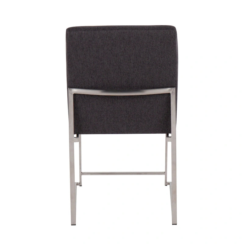 Silver Orchid Forrest High Back Stainless Steel Dining Chair (Set of 2)