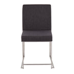 Silver Orchid Forrest High Back Stainless Steel Dining Chair (Set of 2)