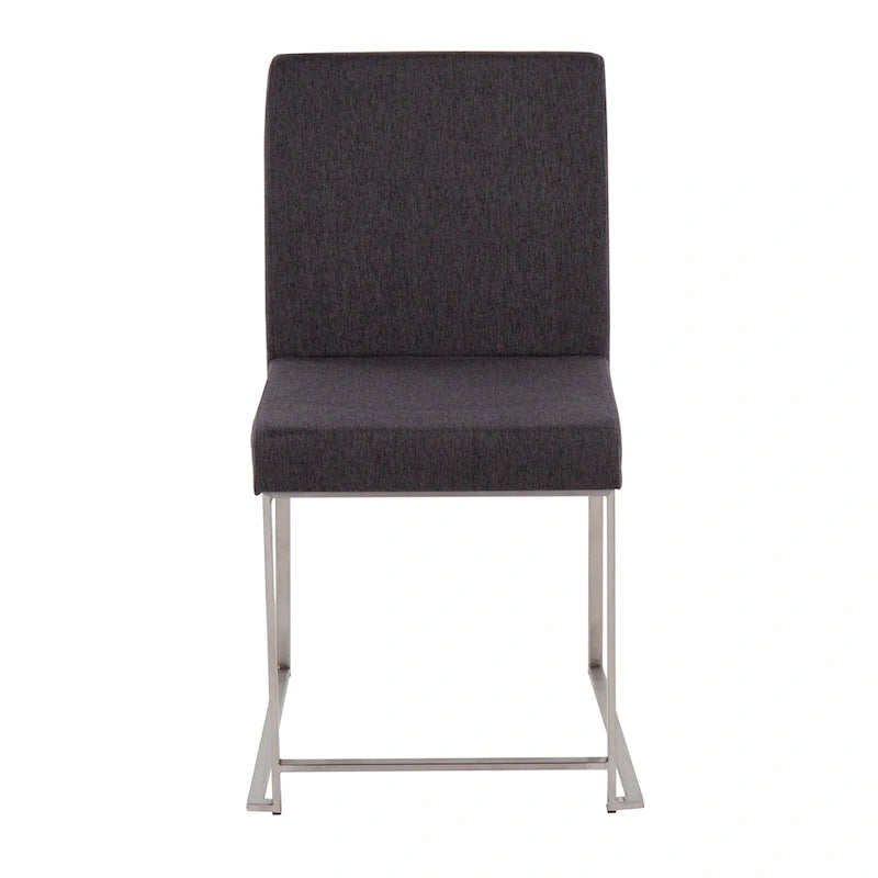 Silver Orchid Forrest High Back Stainless Steel Dining Chair (Set of 2)