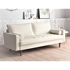 US Pride Lopez Faux Leather Mid-century Modern Sofa