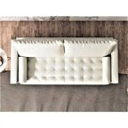 US Pride Lopez Faux Leather Mid-century Modern Sofa