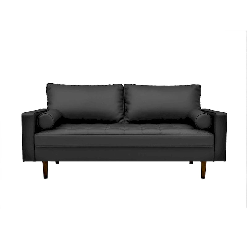 US Pride Lopez Faux Leather Mid-century Modern Sofa