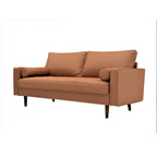 US Pride Lopez Faux Leather Mid-century Modern Sofa