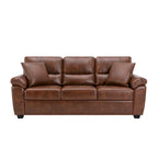Morden Fort Upholstered Living Room Set, 2 Pieces, Faux Leather Chair, Sofa