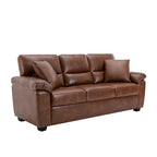 Morden Fort Upholstered Living Room Set, 2 Pieces, Faux Leather Chair, Sofa