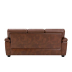 Morden Fort Upholstered Living Room Set, 2 Pieces, Faux Leather Chair, Sofa