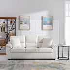 Morden Fort Upholstered Living Room Set, 2 Pieces, Faux Leather Chair, Sofa