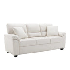 Morden Fort Upholstered Living Room Set, 2 Pieces, Faux Leather Chair, Sofa