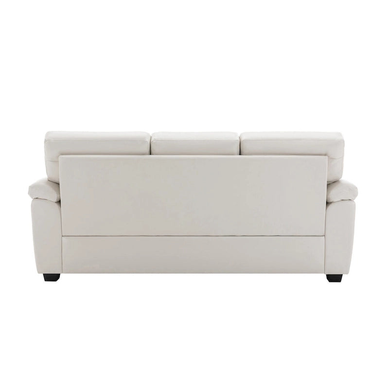 Morden Fort Upholstered Living Room Set, 2 Pieces, Faux Leather Chair, Sofa