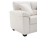 Morden Fort Upholstered Living Room Set, 2 Pieces, Faux Leather Chair, Sofa
