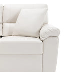 Morden Fort Upholstered Living Room Set, 2 Pieces, Faux Leather Chair, Sofa