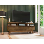 Yonkers Mid Century Modern Wood . Media Console Cabinet