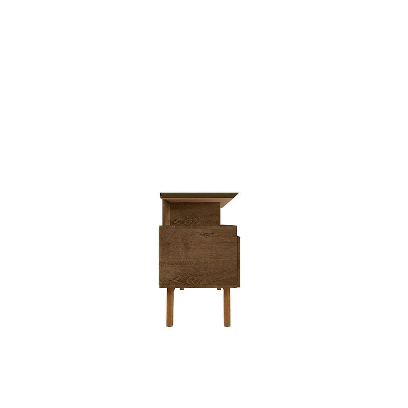 Yonkers Mid Century Modern Wood . Media Console Cabinet