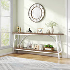 70.8Sofa Tables, 2 Tier Extra Long Console Tables for Entryway
