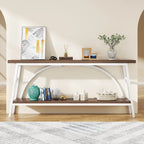 70.8Sofa Tables, 2 Tier Extra Long Console Tables for Entryway