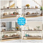 70.8Sofa Tables, 2 Tier Extra Long Console Tables for Entryway