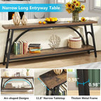 70.8Sofa Tables, 2 Tier Extra Long Console Tables for Entryway