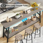 70.8Sofa Tables, 2 Tier Extra Long Console Tables for Entryway