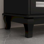 Modern Farmhouse Wood Accent Cabinet with Glass Doors Sideboard Buffet