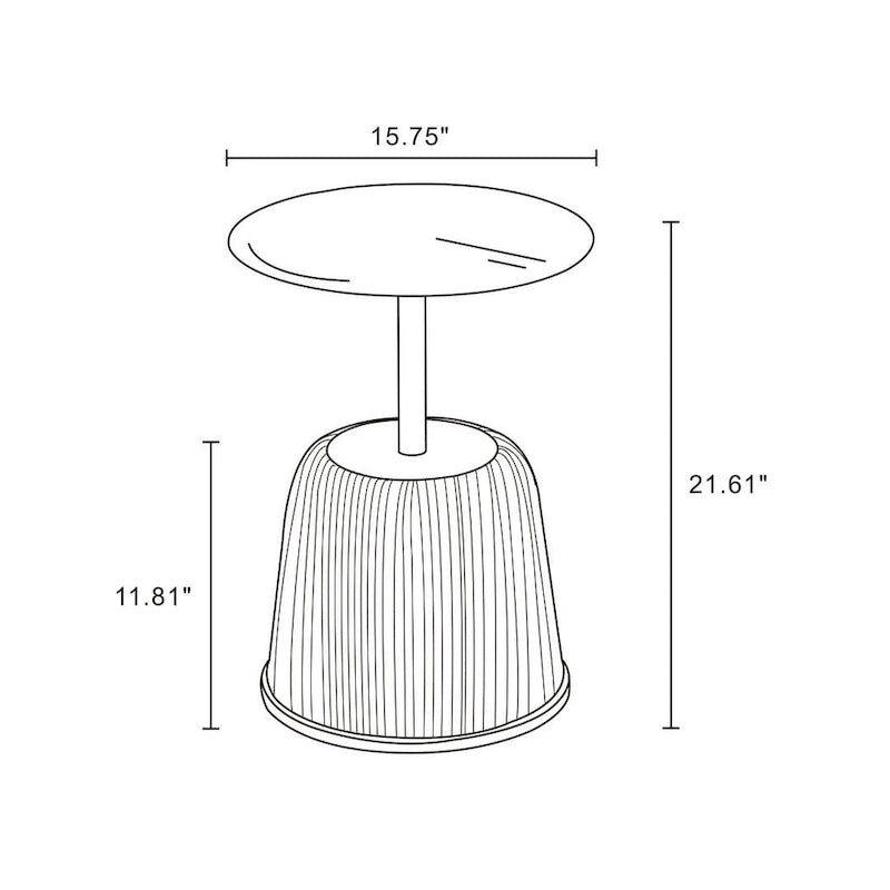 Manhattan Comfort Modern Anderson 1.0 Upholstered End Table