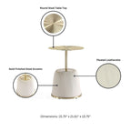 Manhattan Comfort Modern Anderson 1.0 Upholstered End Table