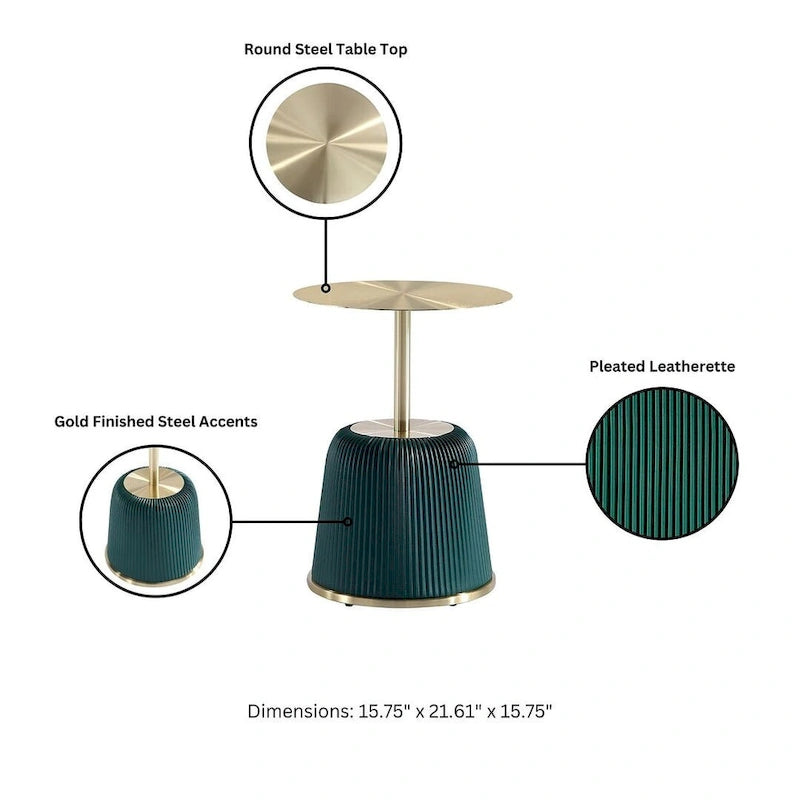 Manhattan Comfort Modern Anderson 1.0 Upholstered End Table