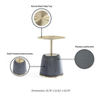 Manhattan Comfort Modern Anderson 1.0 Upholstered End Table